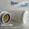 double oring pleated high flow filter cartridge  medium